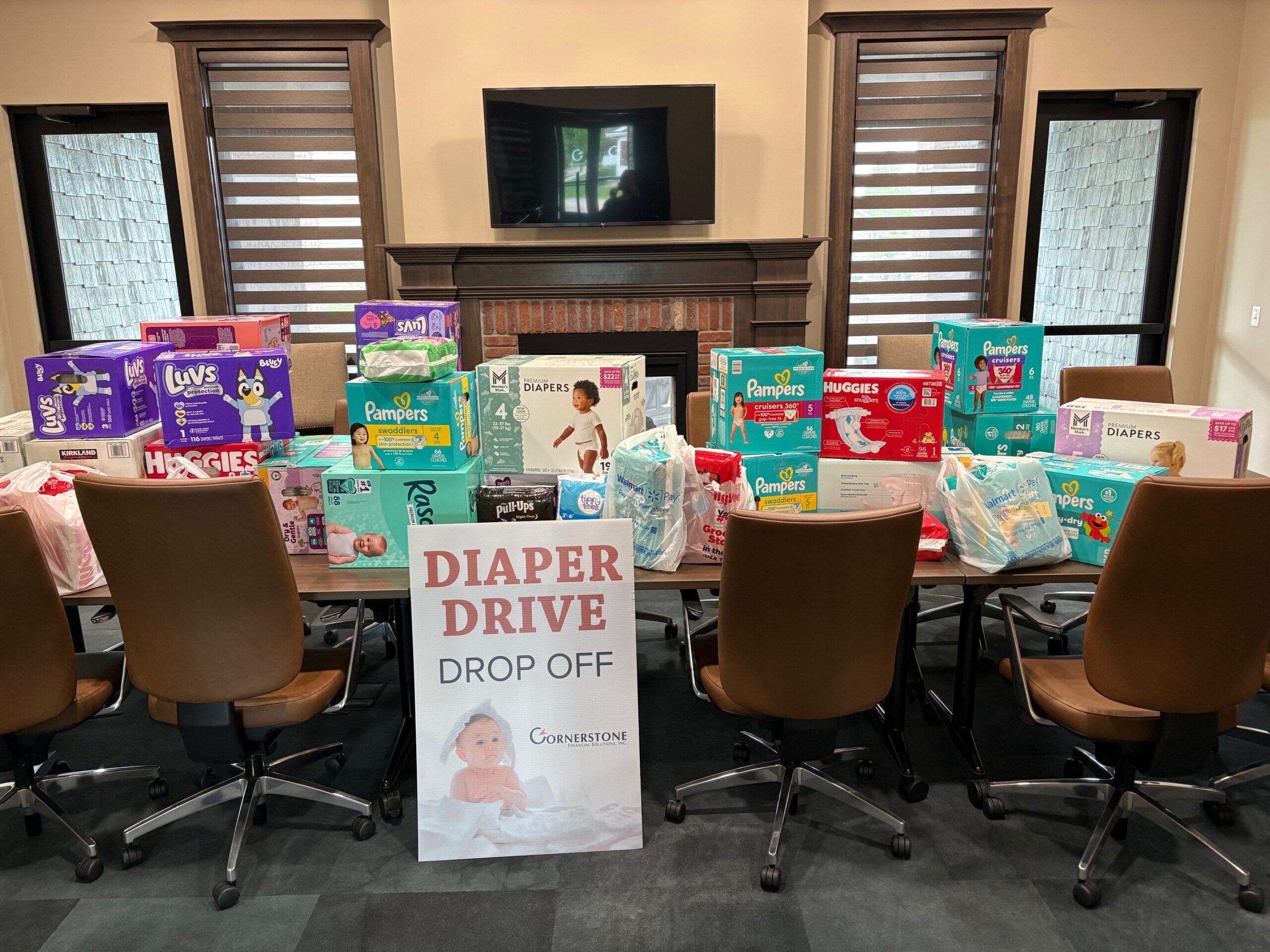 Photo_Diaper Drive SF table Miracle Treat Day at Dairy Queen 2022 Sioux Falls Office Cornerstone Financial Solutions Inc
