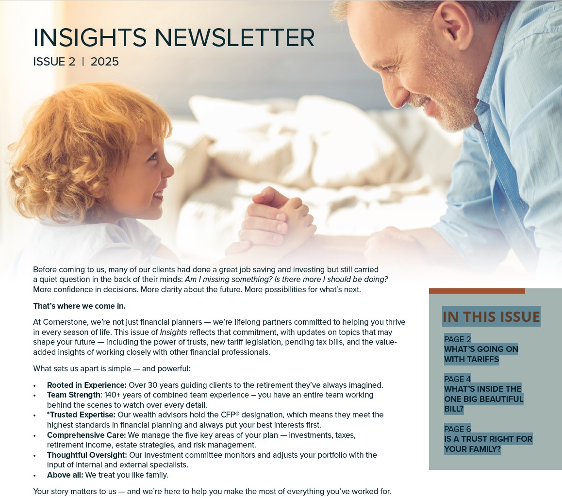 Cornerstone's Tax Newsletter Spring 2025