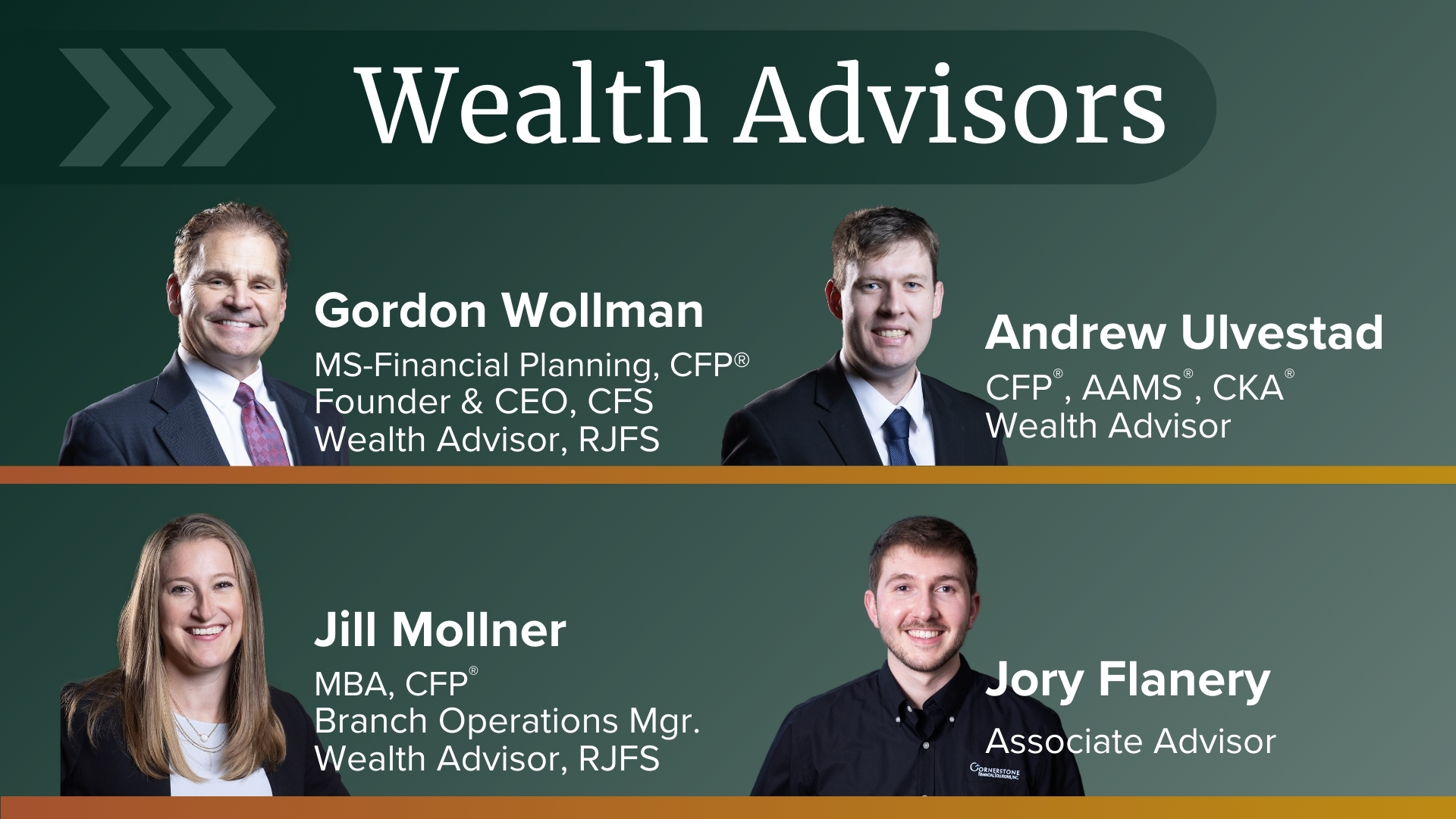 Wealth Advisors (Financial Planners) at Cornerstone Financial Solutions