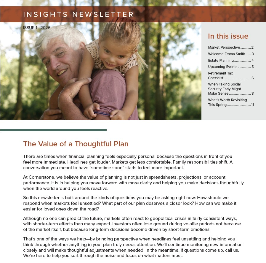 Insights Newsletter Issue 1, 2026 - Cover