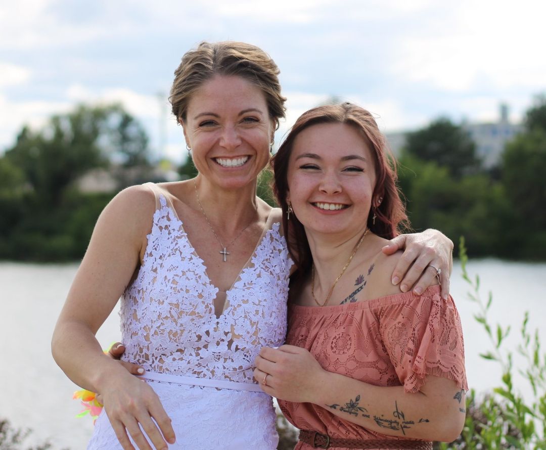 Whitney Knutson, Director of First Impressions, and daughter, Emma